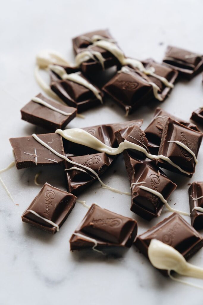 close up shot of milk chocolate bars