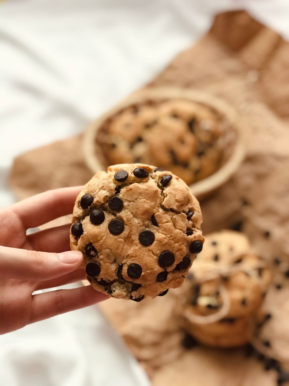 person holding a cookie