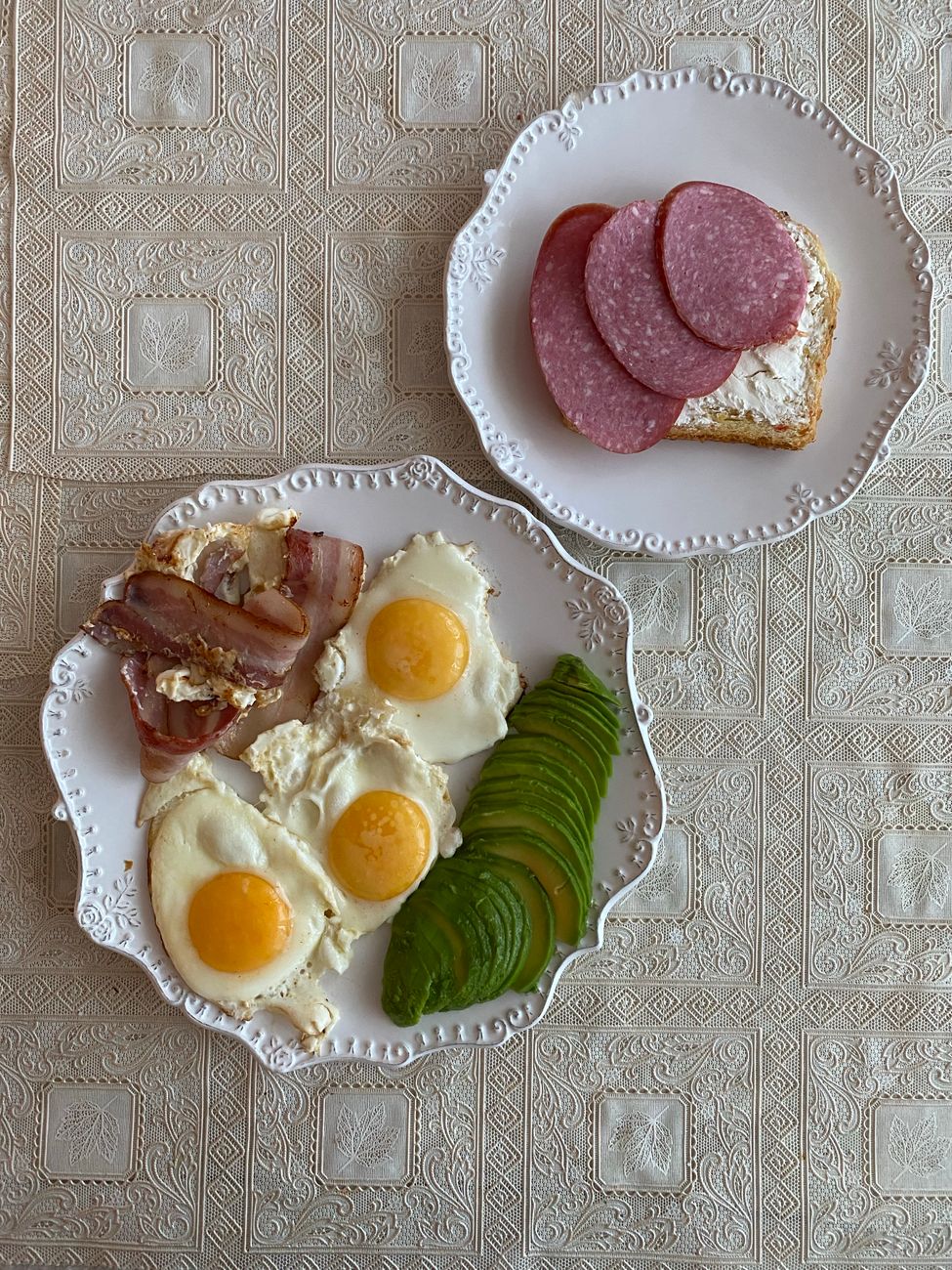 food on plates
