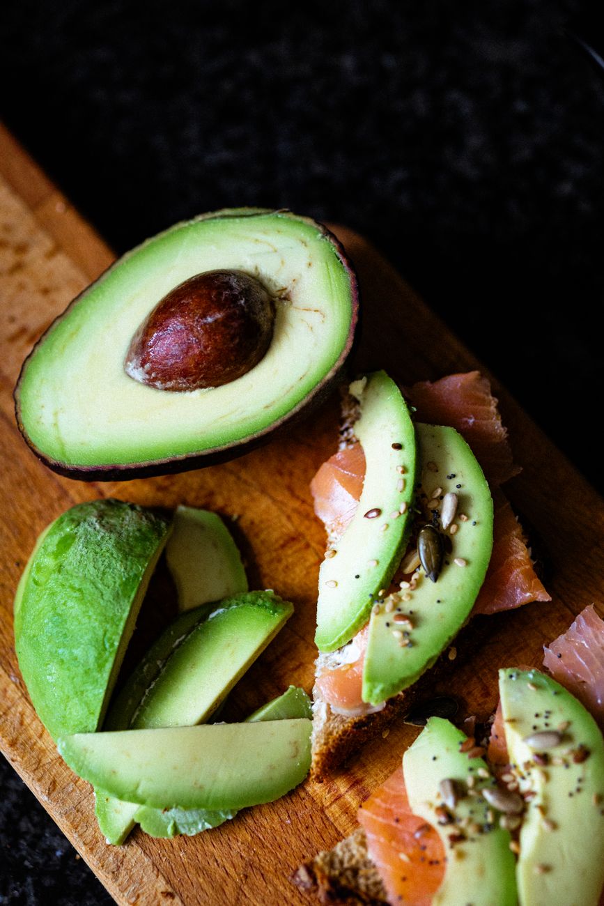 top view of avocado