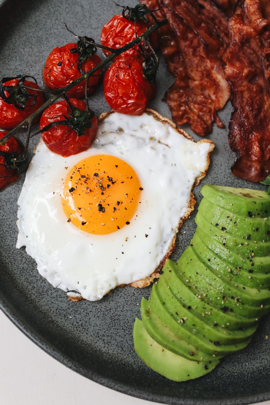 sunny side up egg on a plate