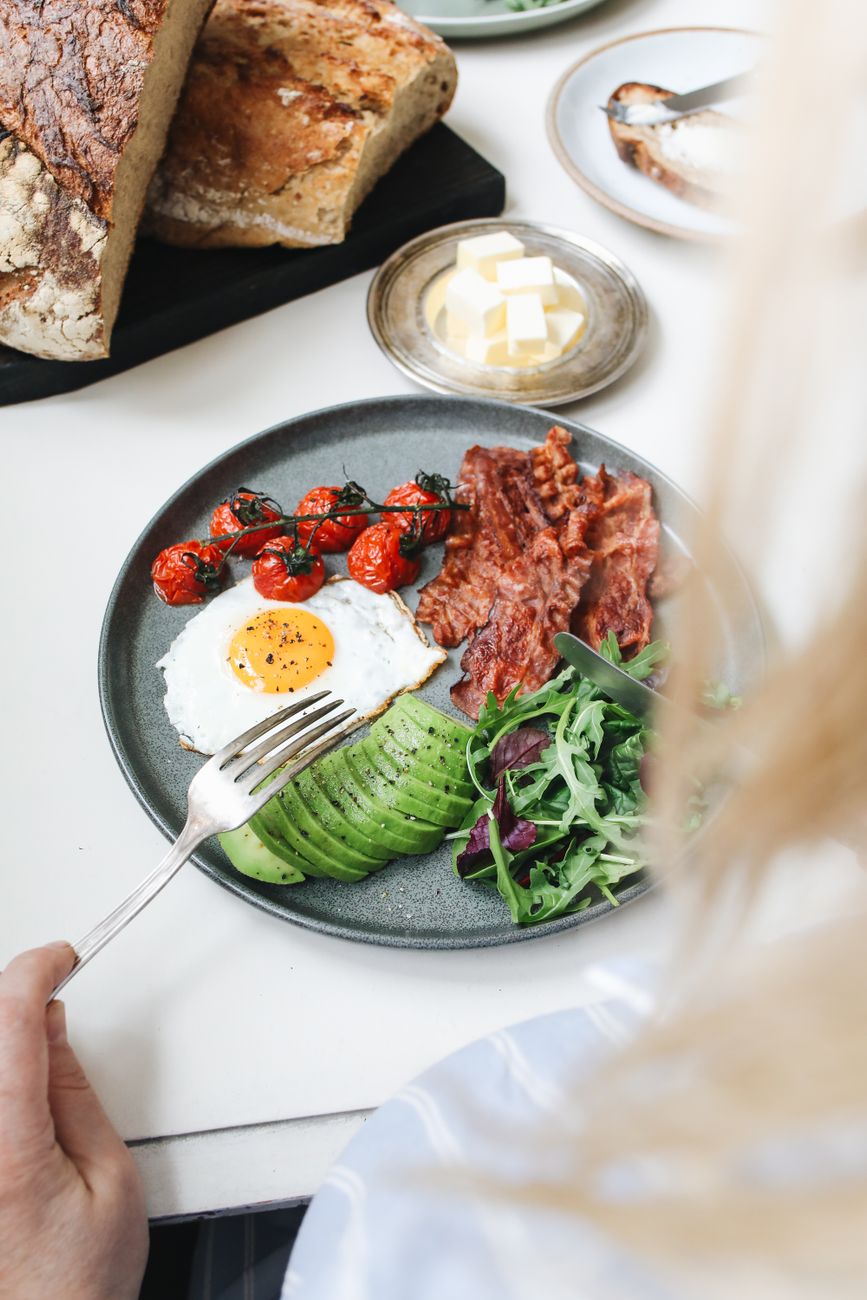 sunny side up egg on a plate