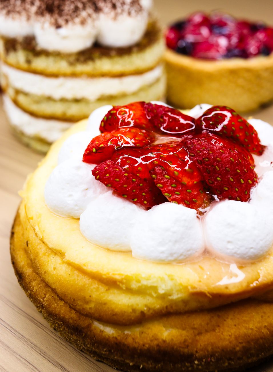 delectable strawberry cheesecake assortment